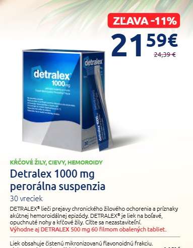 Detralex 1000 mg perorálna suspenzia