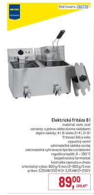 Elektrická fritéza 8 l