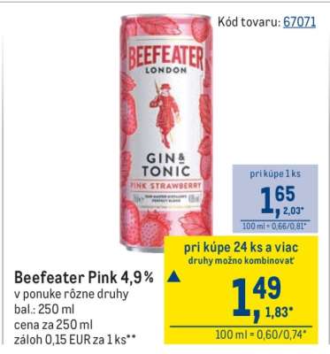 Beefeater Pink 4,9%