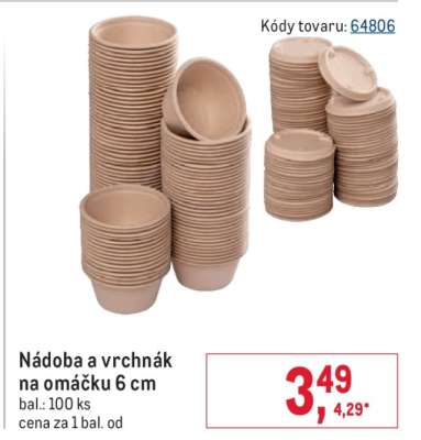Nádoba a vrchnák na omáčku 6 cm