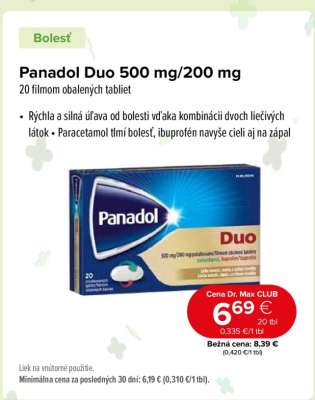 Panadol Duo 500 mg/200 mg