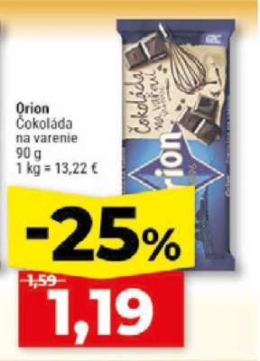 Orion čokoláda na varenie