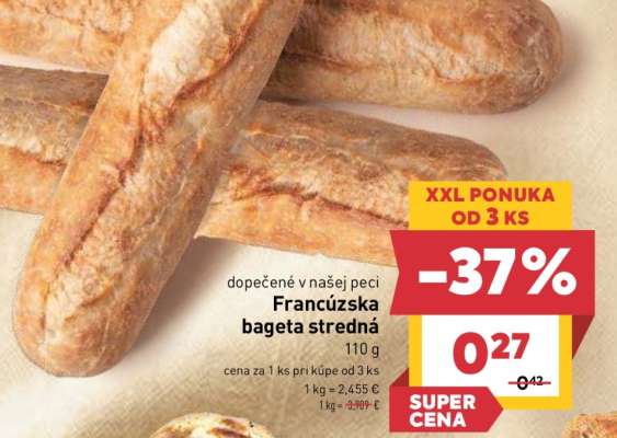 Francúzska bageta stredná