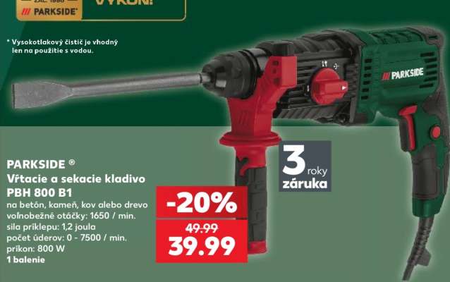 PARKSIDE Vŕtacie a sekacie kladivo PBH 800 B1