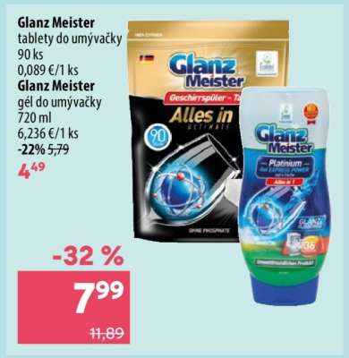 Glanz Meister tablety do umývačky