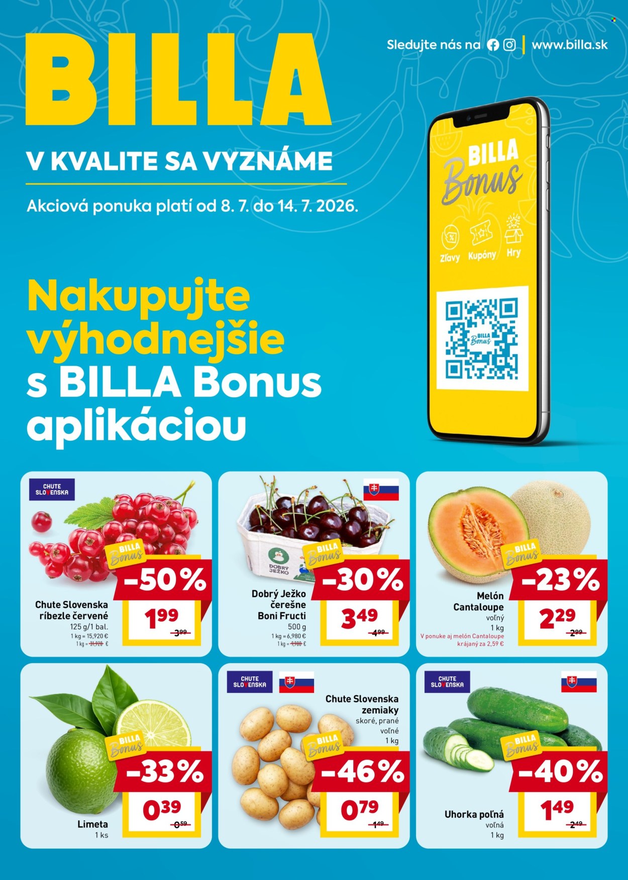 Leták Billa - 8.7.2026 - 14.7.2026. Strana 1