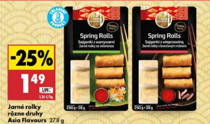 Jarné rolky rôzne druhy Asia Flavours 278 g
