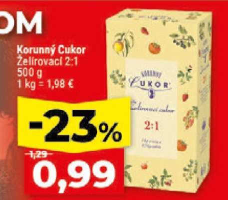 Korunný Cukor Želírovací 2:1
