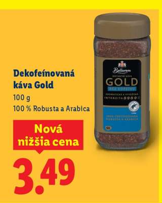 Dekofeínovaná káva Gold
