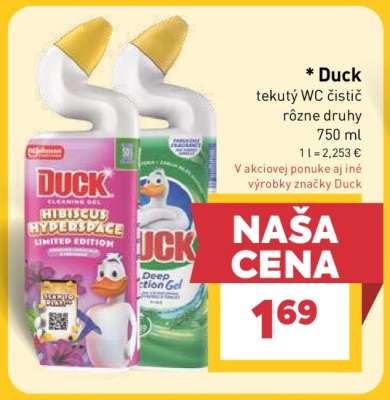 Duck tekutý WC čistič rôzne druhy