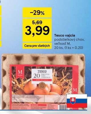 Tesco vajcia