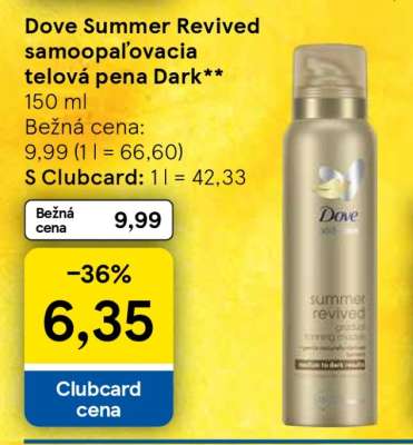Dove Summer Revived samoopaľovacia telová pena Dark**