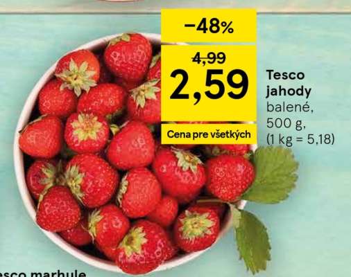 Tesco jahody balené