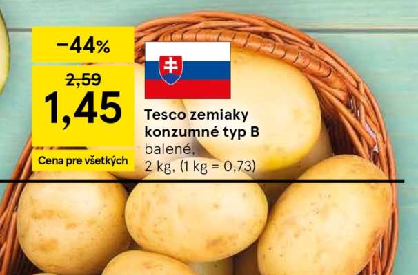 Tesco zemiaky konzumné typ B