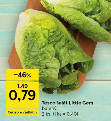 Tesco šalát Little gem