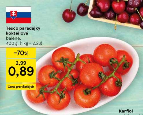 Tesco paradajky kokteilové