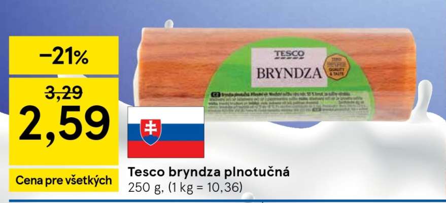 Tesco bryndza plnotučná