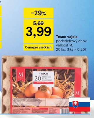 Tesco vajcia