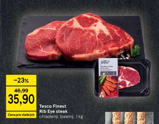 Tesco Finest Rib Eye steak