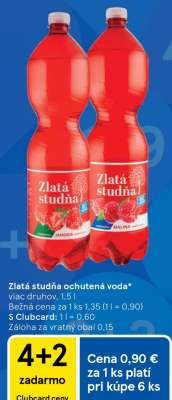 Zlatá studňa ochutená voda