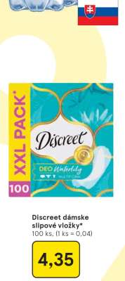 Discreet dámske slipové vložky