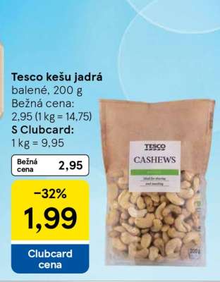 Tesco kešu jádra