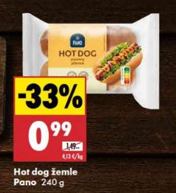 Hot dog žemle Pano 240 g
