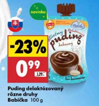 Puding delaktózovaný rôzne druhy Babička 100 g