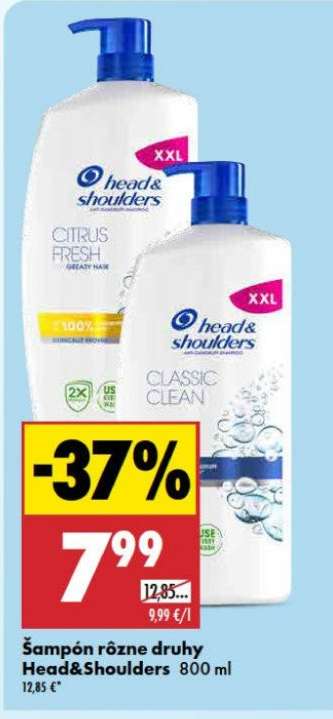 Šampón rôzne druhy Head&Shoulders 800 ml