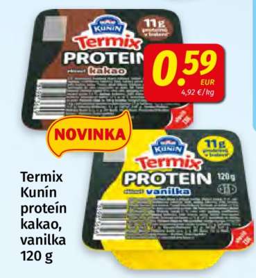 Termix Kunín proteín kakao, vanilka 120 g
