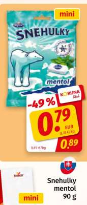 Snehulky mentol 90 g