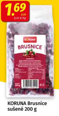 KORUNA Brusnice sušené 200 g