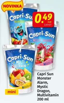 Capri Sun Monster Alarm, Mystic Dragon, Multivitamín 200 ml