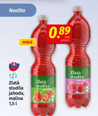 Zlatá studňa jahoda, malina 1,5 l