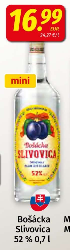 Bošácka Slivovica 52% 0,7 l