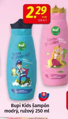 Bupi Kids šampón modrý, ružový 250 ml