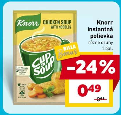 Knorr instantná polievka