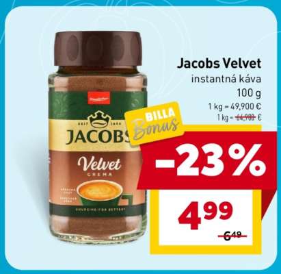 Jacobs Velvet instantná káva 100 g