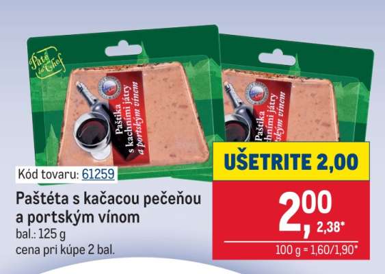 Paštéta s kačacou pečeňou a portským vínom