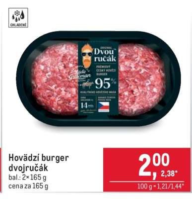 Hovädzí burger dvojručák