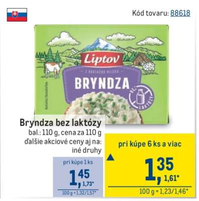 Bryndza bez laktózy