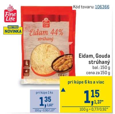 Eidam, Gouda strúhaný