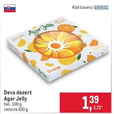 Deva dezert Agar jelly