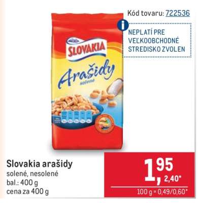 Slovakia arašidy