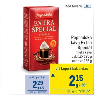 Popradská káva Extra špeciál