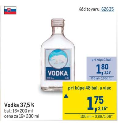 Vodka 37,5 %