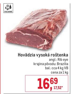 Hovädzia vysoká roštenka