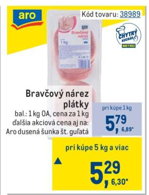 Bravčový nárez plátky