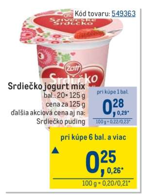 Srdiečko jogurt mix
