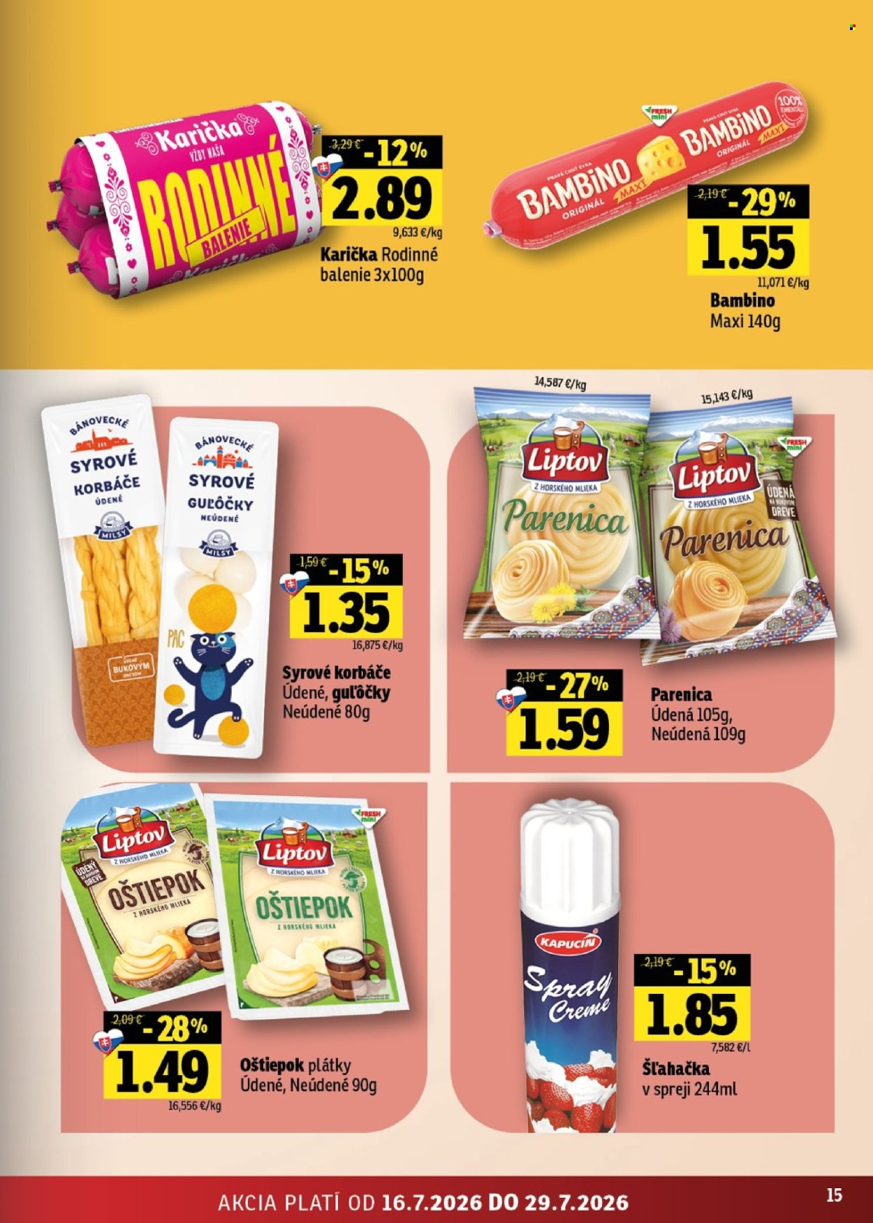 Leták FRESH - 16.7.2026 - 29.7.2026. Strana 15